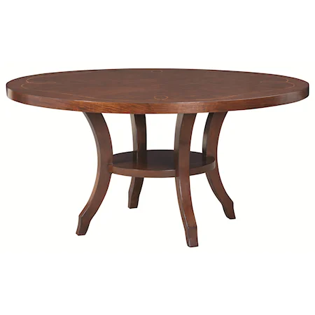 Round Dining Table for Use as Kitchen, Apartment or Town-Home Furniture